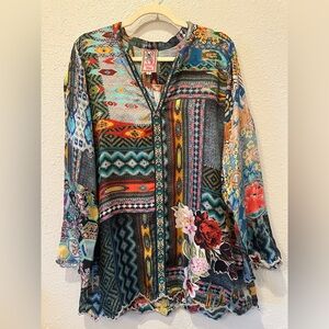 Johnny Was Silk Blouse